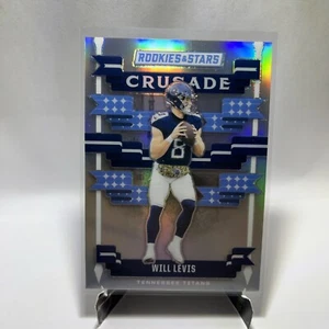 2024 Panini Rookies & Stars Football WILL LEVIS Red Plaid Prizm CRUSADE Titans - Picture 1 of 5