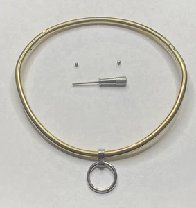 Gold Edelstahl Verschluss gebogen Eternity Halsband mit O-Ring (6 mm) - Bild 1 von 4