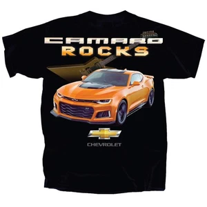 Camaro Rocks Chevy Camaro Men's T Shirt By Joe Blow Licensed - Picture 1 of 5