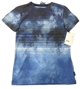UNIVIBE Boys Short Sleeve Everyday T-Shirt Youth Size S, Blue Striped Tee NWT - Picture 1 of 5