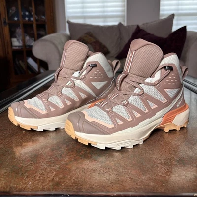 Salomon X Ultra 360 Edge Mid GTX Women's Size 6.5 Brown Waterproof Hiking Boots - Image 1 of 4