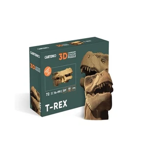 PUZZLE 3D CARTONIC - T REX - CARTONE PRETAGLIATO DA ASSEMBLARE DESIGN 72 PZ - Foto 1 di 14
