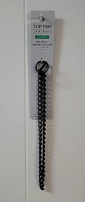 Top Paw Training No - Pull Chain Collar Grande Preto - Imagem 1 de 2