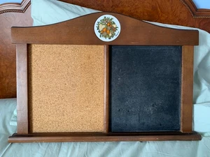 Goodwood 19" Wooden Combo Cork Chalkboard-Vegetable Design Farmhouse Decor - Picture 1 of 3