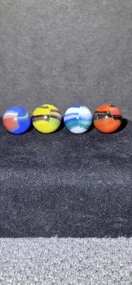 LOTE-811 VINTAGE MARBLE KING 4 EN GRUPO MEZCLADO AZUL HÍBRIDO ABEJORRO .62 DRAGÓN  Foto 1 de 4