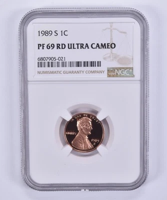 PF69RD UCAM Proof 1989-S Lincoln Memorial Cent NGC Brown Label *8164 - Image 1 of 4