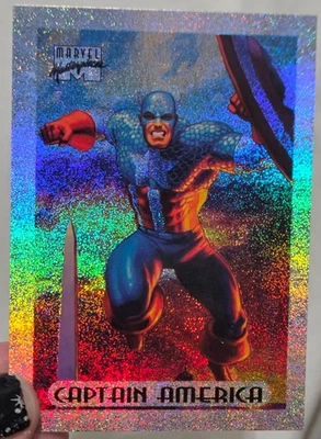 1994 Fleer Marvel Masterpieces Captain America LE Silver Holofoil 1 of 10 - Image 1 of 3