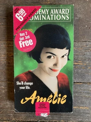 Amelie (VHS Cassette Tape, 2001, Jean-Pierre Jeunet) Tested and Working - Image 1 of 3