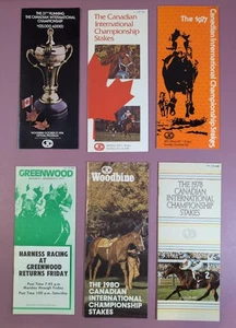 Lot of 6 Vintage Canadian Horse Racing Programs 1974-1980 Woodbine Greenwood - Picture 1 of 8