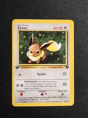 Eevee 55/82 Team Rocket 1st Edition NM Near Mint Common Pokemon Card - Image 1 of 4