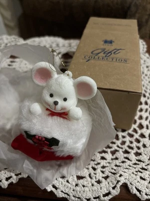 Peek A Boo Mouse en Medias de Navidad ~ Adorno Flocado De Colección **** NUEVO EN CAJA*** Foto 1 de 2