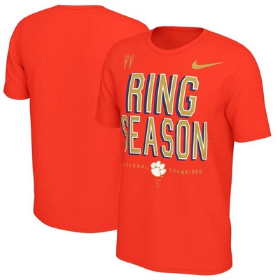 Camiseta Clemson Tigers Nike 2018 National Playoff Ring Temporada Para Hombre 2XL Naranja  Foto 1 de 4