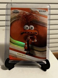2025 Topps Chrome Disney #84 Anxiety Orange Refractor /25 SSP - Bild 1 von 2