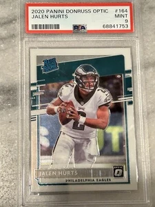 2020 Panini Donruss Optic #164 Jalen Hurts Prizm Rookie Card RC PSA 9 Eagles - Picture 1 of 2