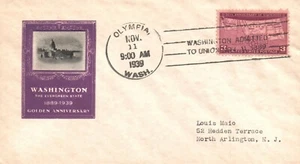 SC# 858 FDC - IOOR Cachet - Olympia - L32091 - Picture 1 of 2