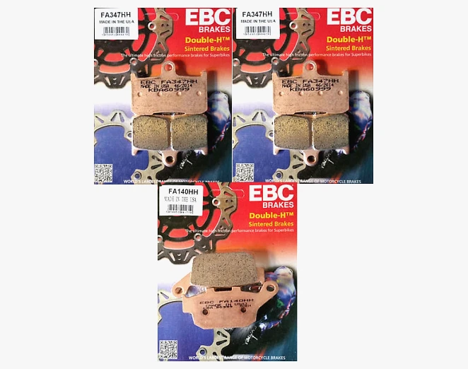 Pastilhas de freio a disco ADEQUADO PARA KAWASAKI Z 900 2017 2018 EBC sinterizadas dianteiras e traseiras - Imagem 1 de 4