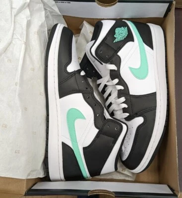 Nike Air Jordan 1 Mid Green Glow White Black DQ8426-103 Men’s NEW NIB size 10 - Image 1 of 4