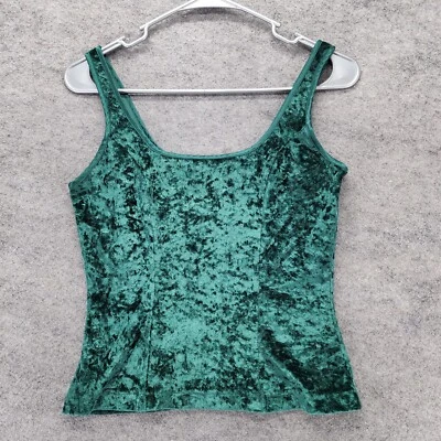 Victoria Secret Tank Top Womens XS Sleeveless Green Velvet - Image 1 of 4