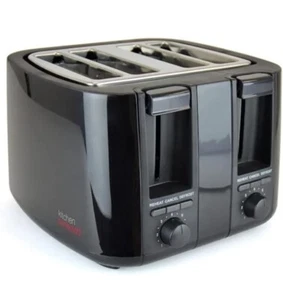 Extra Wide Slot Toaster 4 Slice Variable Browning Control Reheat/Defrost/Cancel - Picture 1 of 6
