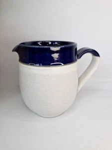 Denby blue and white Stoneware Milk Jug Creamer - Picture 1 of 9