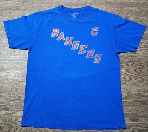 NHL New York Rangers Mark Messier Name & Number Graphic T Shirt Size Large Cover