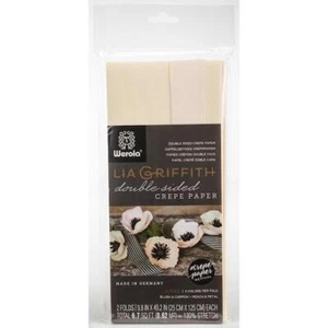 Lia Griffith Papier crêpe extra fin double face 25 cm x 125 cm 2 pièces - Photo 1 sur 19