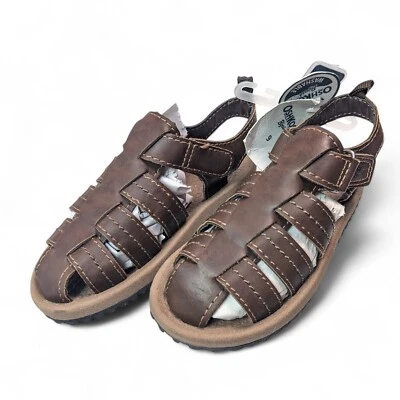 Sandalias Oshkosh Bgosh NIÑOS Talla 9 Marrón Imitación Cuero Marrón Col rizada callum3-01 Nuevas con Etiquetas Foto 1 de 4