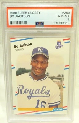 Bo Jackson **PSA 8** 1988 Fleer Glossy #260 - Image 1 of 2
