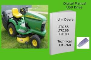 John Deere LTR155  LTR166  LTR180 Lawn Tractor Technical Manual  TM1768