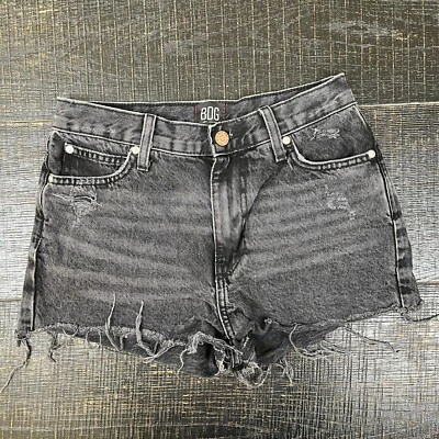 BDG Urban Outfitters High Rise Black Distressed Denim Shorts Women's Size 26 - Image 1 of 4