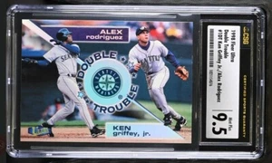 1998 Fleer Ultra Double Trouble #1DT Ken Griffey Jr Alex Rodriguez CSG 9.5 1/1 - Picture 1 of 3