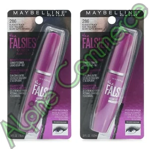 *2-Pack* Maybelline Volum'Express Mascara Blackest Black The Falsies 0.31 oz - Picture 1 of 3