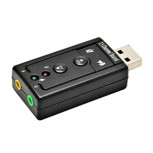 Mini USB 2.0 3D Virtual carte son Externe 7.1 Channel Audio Sound Card Adapter - Photo 1/3