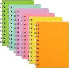  6 Pack Spiral Notebooks 4 x 6 Inches, 80 Sheets A6 College Ruled Mini 1-A6