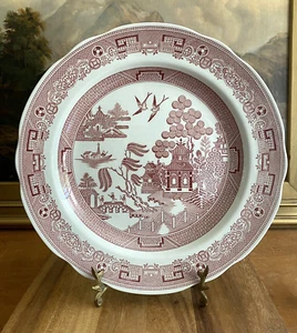 SPODE Archive Collection WILLOW Red DINNER PLATE Vintage England - Picture 1 of 9