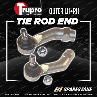 2 Pcs Trupro Outer Tie Rod Ends for Alfa Romeo 159 Brera Sedan Hatch 2006-2012 - image 1 of 2