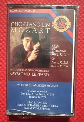 Cho-Liang Lin Mozart (1988, Cassette) Violin Concertos Raymond Leppard - Image 1 of 4