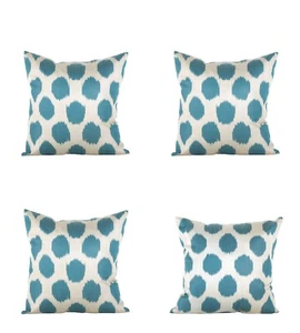 Ikat Pillow Cover Uzbek SET of 4 pcs 20.08" x 20.08" FREE Fast Shipment 08300 - Picture 1 of 11