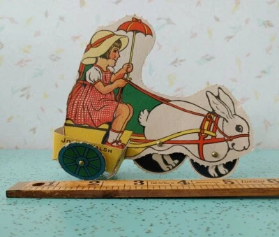 Milton J Cross NBC Radio Recortes Rueda Animada Juguetes Joyce Walsh Montar Conejo Foto 1 de 4