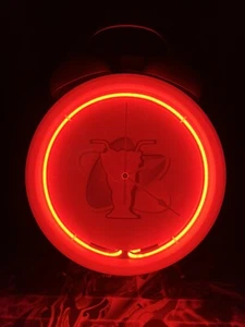 Ravinia 11” Pink Neon Wall Clock Strawberry Milkshake 1950's Diner Inspired READ - Picture 1 of 12
