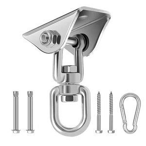Hammock Hanging Kit Silver Hanging Chair Hardware 360°Rotating Heavy Duty 120... - Picture 1 of 6