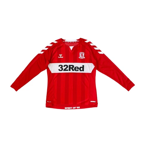 Hummel FC Middlesbrough 2018/19 Home Soccer Long Sleeve Jersey Size M Cover