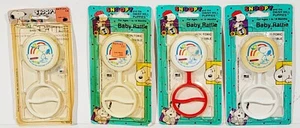 4 Vintage Snoopy and the Daisy Hill Puppies Baby Rattle White & Red No.88801  - Picture 1 of 14