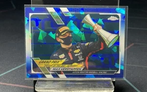 2021 Topps Chrom Saphir Formel 1 #168 Max Verstappen Fahrer des Tages - Bild 1 von 2