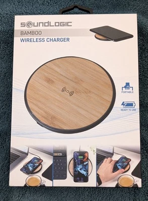 Wireless Charger Ladegerät aus Bambus für ihr Smartphone, Schnelllade - Bild 1 von 2