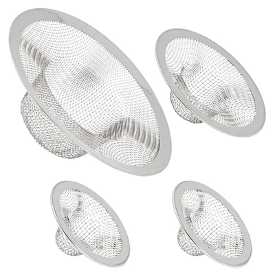4-Pack Stainless Steel Kitchen Sink Drain Strainer and Mesh Screen Drainer - Image 1 of 4