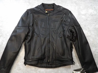 Chaqueta Unik Ultra Para Hombre Mediana Cuero Motociclista Acolchada Cremallera Forro Foto 1 de 4