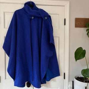 Vintage Sonora Mohair Wollmischung Damen Royalblau Cape Mantel Made in USA Vintage - Bild 1 von 14