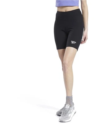 Reebok Womens Classic Legging Athletic Walking Shorts, Black, Small - Image 1 of 2