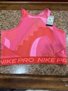 Nike Pro Dri-Fit Women's Cropped Training Tank Top Bright Crimson Size 2XL NWT - Picture 1 of 4